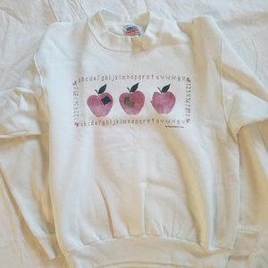 Womens Oneita Sweater Size L Back to School Teacher